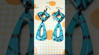 Wearable art✨Watch me create these unique earrings step by step #timelapse #creative #art #painting