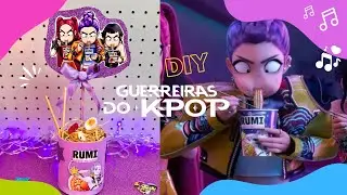 DIY Guerreiras do K-POP  Lembrancinha f&aacute;cil/Macarr&atilde;o Rumi lamen #kpop @Juhlilas 