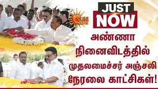 CM MK Stalin | DMK Peace March | Anna Memorial Day | Chennai | Sun News
