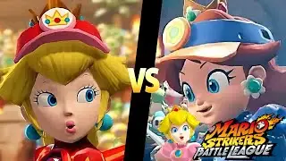 Mario Strikers Battle League Team Peach vs Team Daisy in Desert Ruin