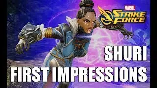 Shuri Rank up, First Impressions & Gameplay - Marvel Strike Force