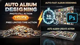 Automatic create album sheet photoshop | auto photo fill | multiple photo fill and auto swap action 