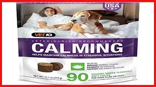 VetIQ Calming Support Supplement for Dogs, Anxiety Supplement Soft Chews, 90 Count