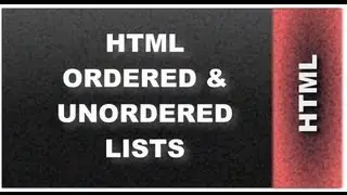 HTML Web Design Tutorials: HTML Unordered List and Ordered List Lesson 20