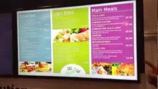 Digital Menu Boards updated using Excel at IFE13