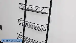 6 tier metal kitchen spice rack hook over the door space-saving