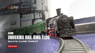 ASMR Unboxing Rail King TL09 (19PCS) | Realistic Classic Train Set with Smooth Sounds