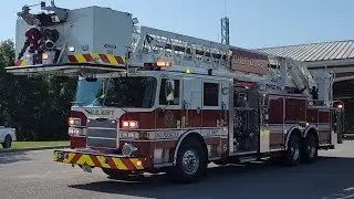 US Navy Fire Rescue Tower 34, Engine 34 & Battalion 603 Responding, Naval Air Station Pensacola