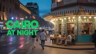 Cairo Egypt Nightlife Walking Tour | Tahrir Square 4K #cairo #visitegypt