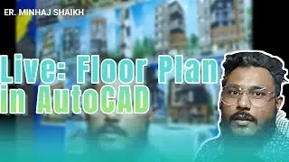 1BHK Floor Plan Design for a 24' x 41' Plot | Live AutoCAD Tutorial (1 BED ROOM, HALL, KITCHEN)
