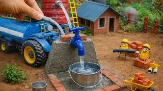 diy mini&ndash;Water TANK Construction Project | Village Water Supply @kidymation