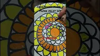 Easy Paper palet & Thermocol plate || Creative (DIY) Art & Craft || paper palet with rangoli design 