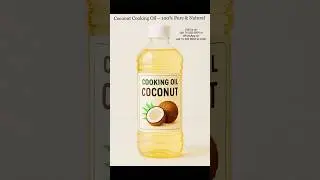 Coconut Cooking Oil 🥥 Pure & Healthy Choice #CoconutOil #CookingEssentials #healthycooking
