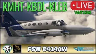 LIVE - VATSIM | Cape Air Virtual | Cessna C414AW | KMHT - KBDL - KLEB | #vatsim #bvartcc #c414