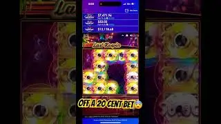 20 cent bet Huge Win! #jackpot 🎰