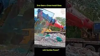Ever Seen a Crane Install Glass with Suction Power?