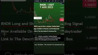 Render price prediction and today short trade?  Rndr price analysis | Live day trader  7 Aug 2023
