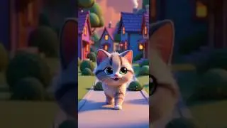 The Magic Mirror 👻 | Brave Cat Min#kidscartoon #youtubeshorts #cartoonshorts
