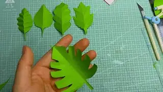 How to Make easy Origami Leaves 🍁 DIY Easy Paper Leaf Making Tutorial 🍂 Easy Leaves Cutting
