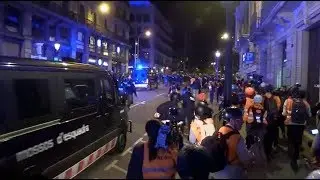 Catalan Police Disperse Thousands of Violent Protesters in Barcelona