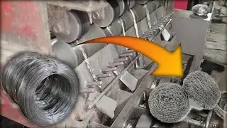 process of making stainless Steel scrubber |   stainless steel scrubber making machine #making
