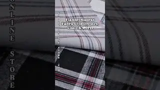Flannel Madras Fabric For Shirts, Dresses, Coats, Pants #dressmaking #costumedesign #fashiondesign