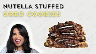 Nutella Stuffed Cookies and Cream ♡ EASY