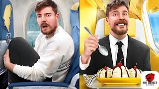 $1 vs $500,000 Plane Ticket: The Ultimate Travel Experience Comparison! | Mr. B Zerox #mrbeast #love