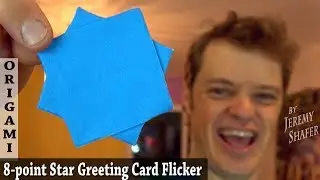 Origami 8-Pointed Ninja Star Greeting Card Flicker
