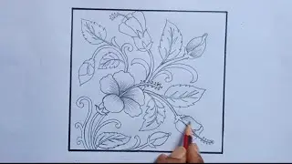 Varg Main Gudhal Ka Phool / Gudhal Ke Phool Ka Alekhan / गुड़हल का फूल कैसे बनाते हैं / Hibiscus