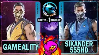 MK1 Gameality (SCORPION) VS Sikander555HD (SUB-ZERO)🥊Mortal Kombat 1🥊4K 60ᶠᵖˢ