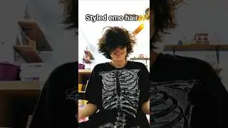 how I style my emo hair #hair #emo #funny #fun #tutorial #me #emohair #style #fyp #shorts #silly