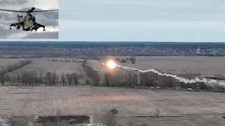 Russian Mi-24 Helicopter Shot Down