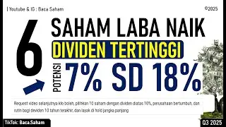 6 Saham Luar Biasa: Laba Tahun 2025 Naik & Punya Dividen Yield Tertinggi: Potensi 7% s/d 18%