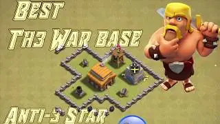 BEST TH3 WAR BASE-Anti-3 Star (Clash Of Clans)