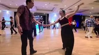 Ben Cok & Coryne Dehaan. Sydney Brown. Scott Shulman.  Swing Dance America 2024.