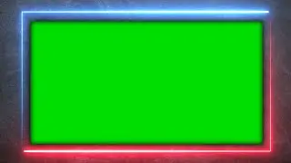 Neon Border Light Frame Green Screen Animation video