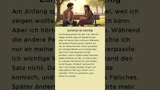 Simple German Story &ndash; Zuh&ouml;ren ist wichtig #shorts #learnGerman #German