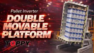 Pallet Inverter - DOUBLE MOVABLE PLATFORM with Anti-Crush System (Milk)