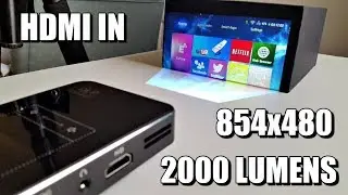 Awesome Mini DLP LED Video Projector - HD READY 1080p - 2000 Lumens