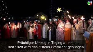 Ettaler Sternlied in Töging mit einem prächtigen Umzug aufgeführt