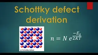 Schottky defect derivation |  Dr.Raheem Ahmed | Point Defect derivation | carrier concentration
