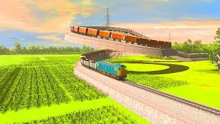 This Train Is So Eager To Traverse The Extreme U turn Tracks In The Middle Of The Fields