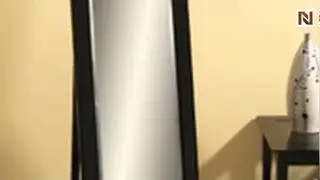 Beveled Black Glass - Cheval Mirrors by Bassett Mirror-m2921b
