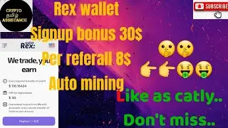 REX wallet |signup bonus 30 $| review in  Tamil @cryptotamilassistance  #cryptocurrency #wallet