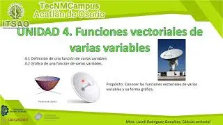 Tema 1 y 2  Funciones vectoriales de varias variables y su grafica