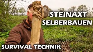 STEINAXT selber bauen survival technik I 7vsWild Training I STEINBEIL outdoor I Bushcraft technik