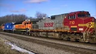 Nice Six-Engine Consist on BNSF Mixed Freight