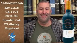 Ardnamurchan AD/11:16 CK.1104 First Fill Spanish Oak PX Sherry Hogshead Review by WhiskyJason