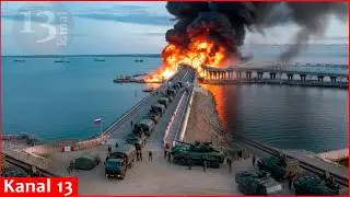 Россияне ожидают новой атаки на Крымский мост; уязвимый участок заблокирован баржами и заграждени...
